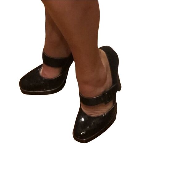 Alberta Ferretti Sequin Mary Jane Heels Size 8 - Picture 2 of 10